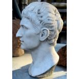 "Augustus Emperor" Italian sculpture in Carrara marble, early 20th century