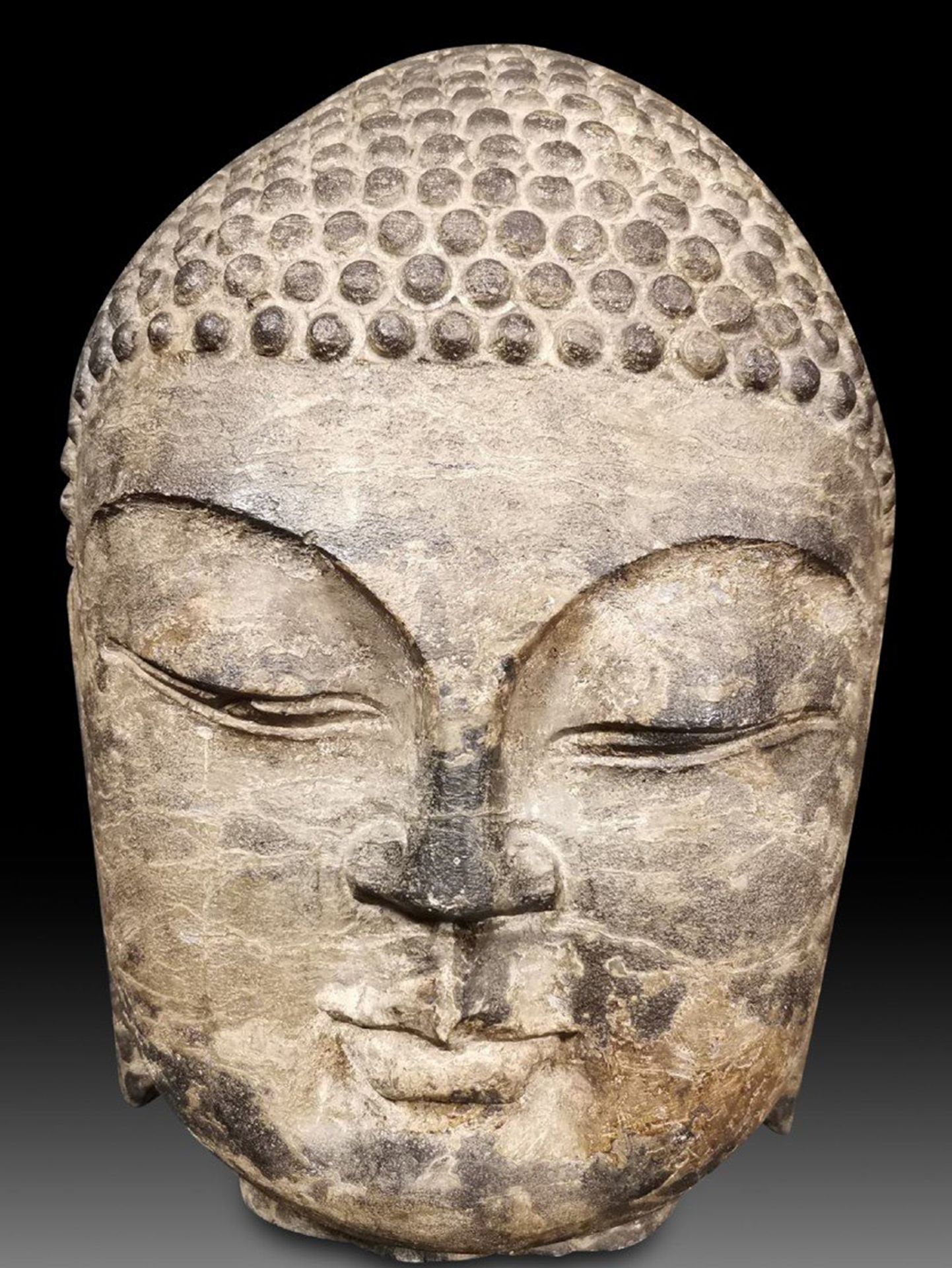 Large Burmese Buddha Head, 19th century