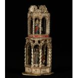 Rare ivory miniature of exceptional quality and detail, Hispano Philippine work for the Mexican mark