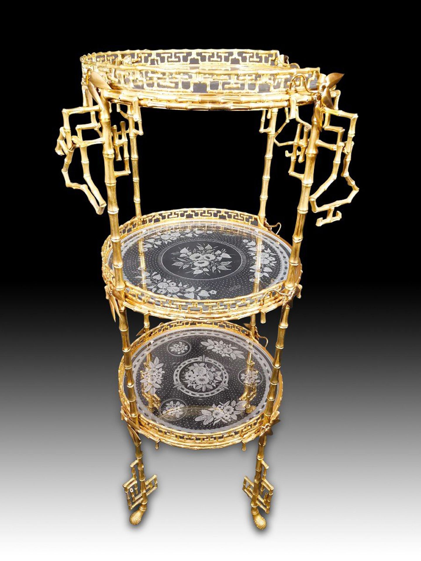 Exceptional 19th century Japonism side table ALPHONSE GIROUX, France, 19th century - Image 2 of 3