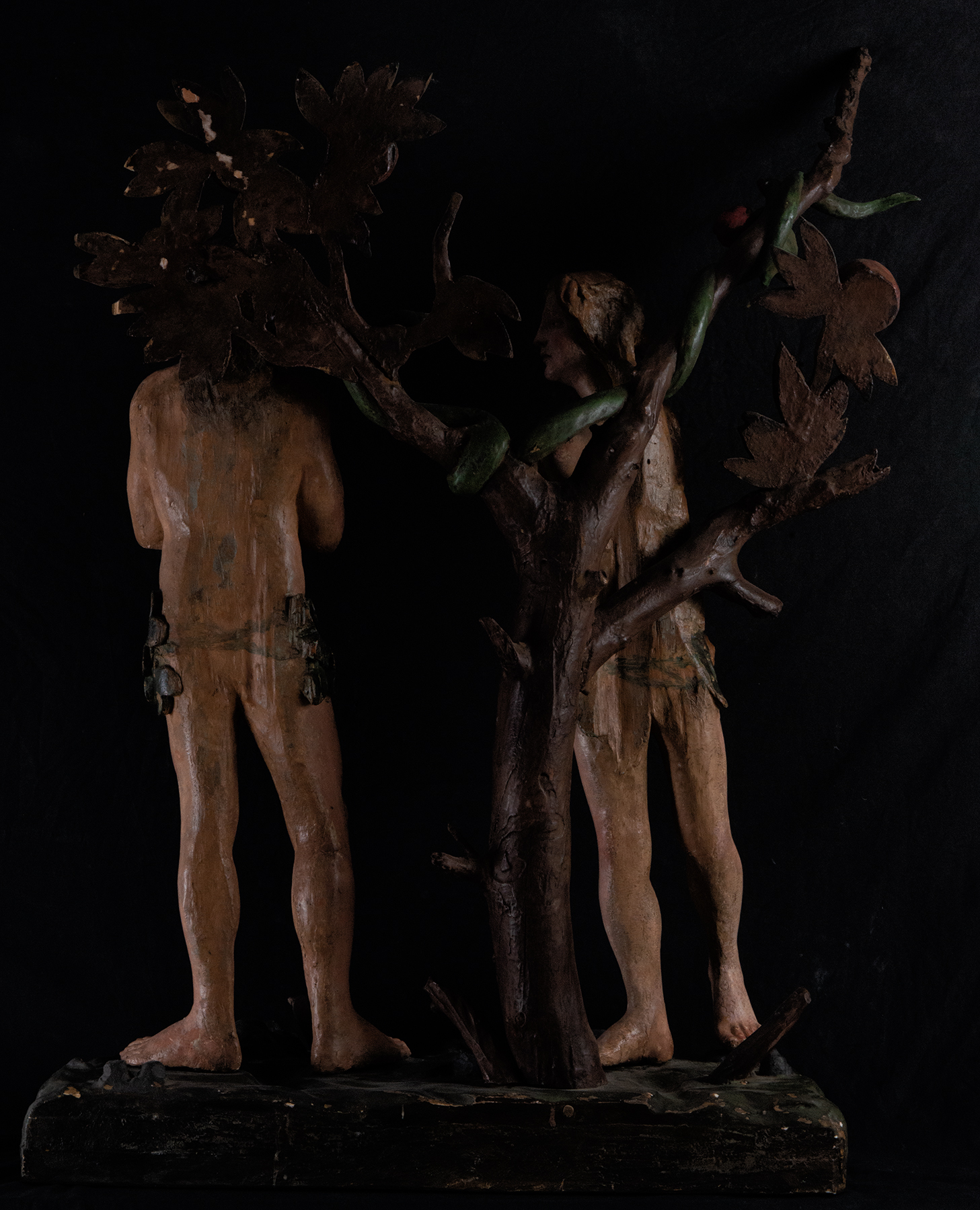 Adam and Eve under the Tree of Knowledge, 17th century New Spanish colonial work, New Spain, actual  - Image 10 of 10