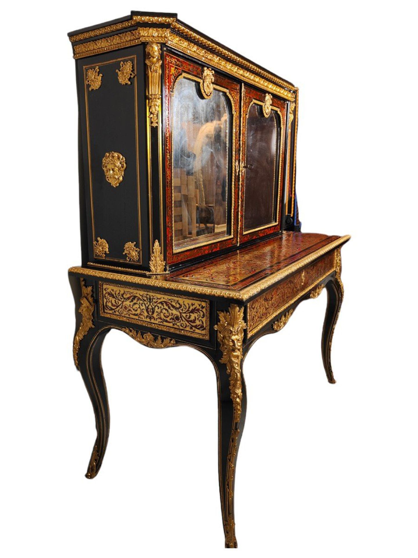 Boulle Bonheur Du Jour cabinet, 19th century - Image 5 of 6