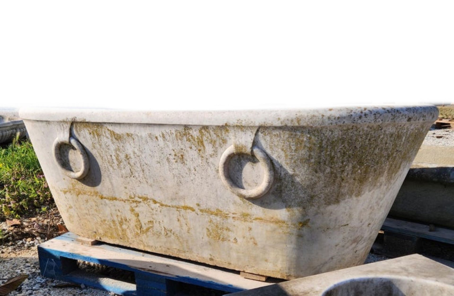 Roman bathtub from the 18th century in Carrara marble, perfect condition - Image 5 of 5