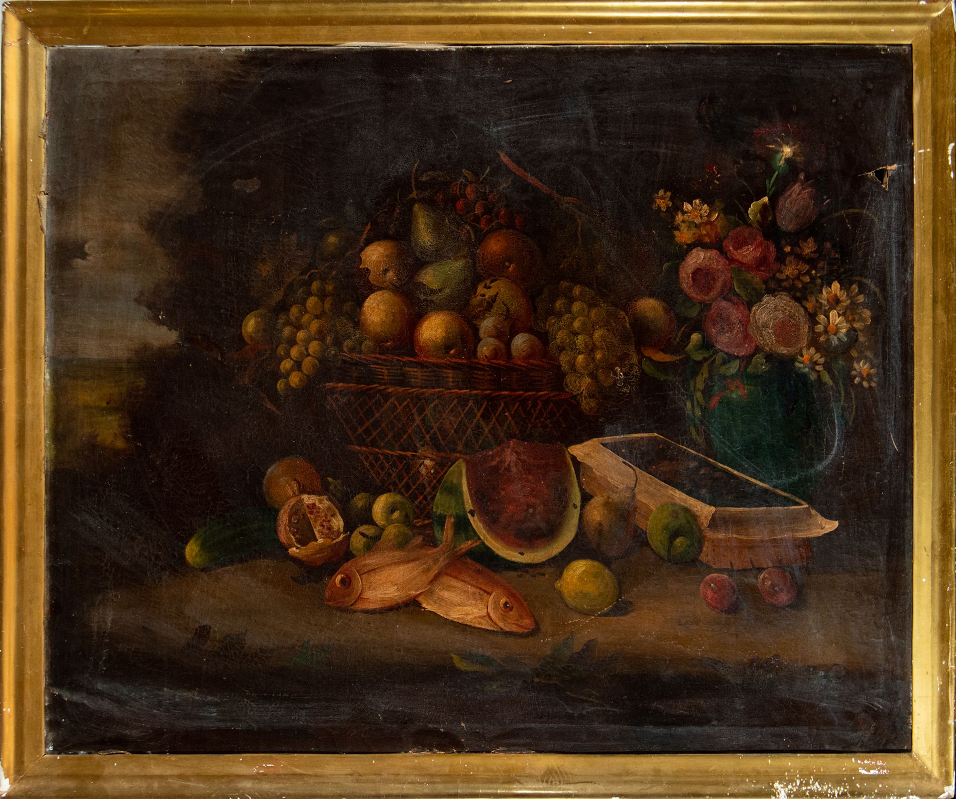 Still Life of Fruit with Lobster, 18th century Italian school