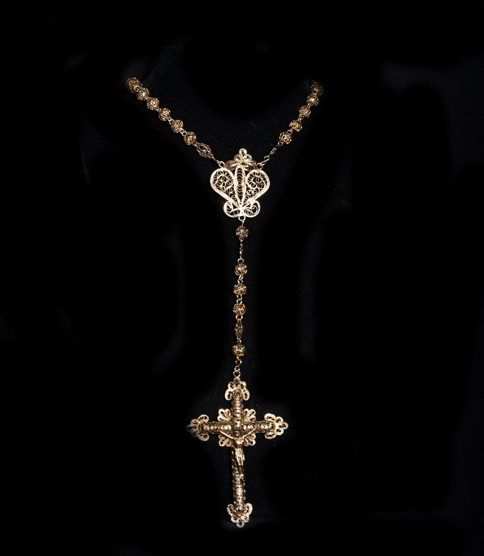 Silver filigree rosary, 19th century - Image 3 of 3