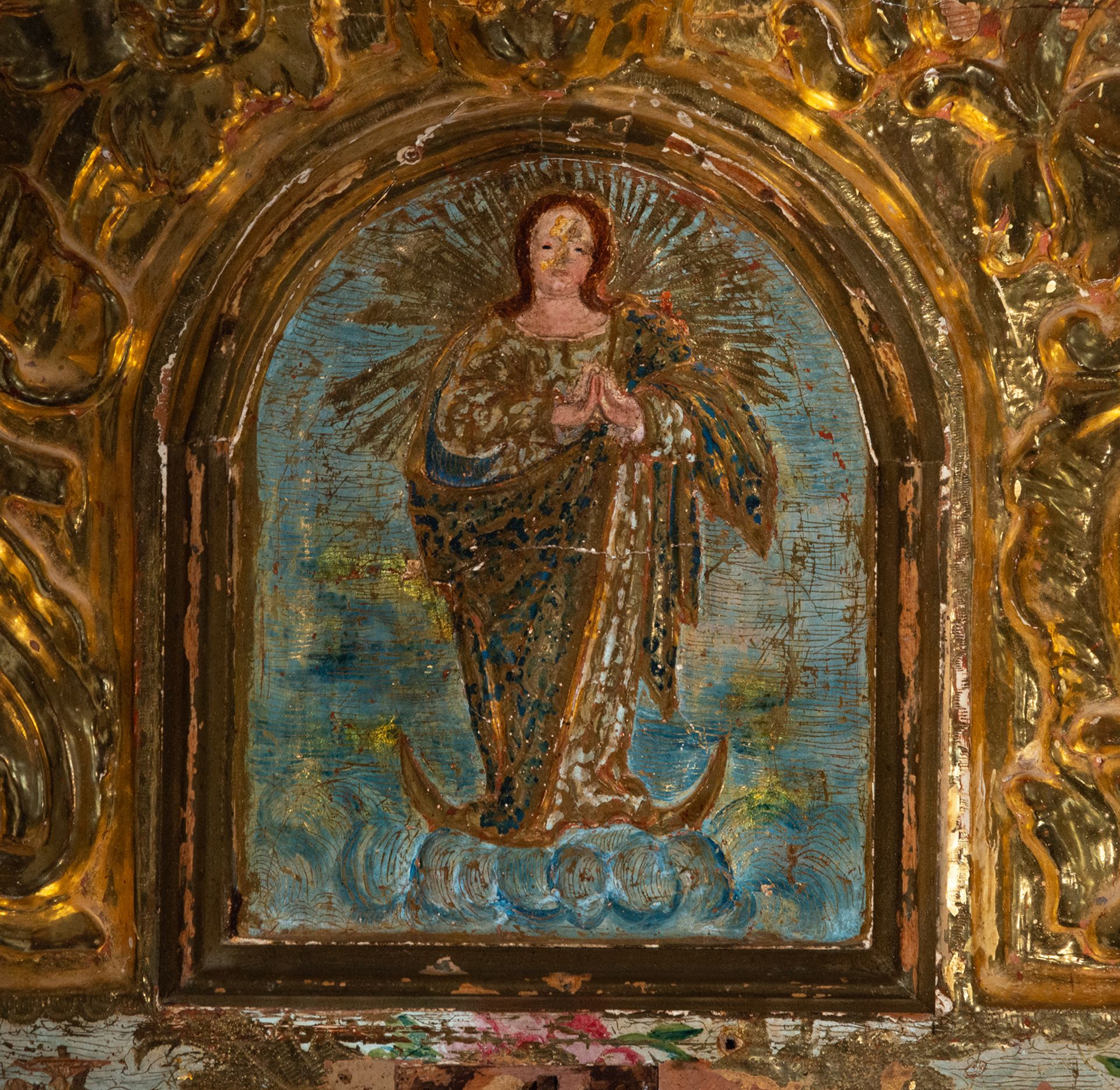 Altar frontal of a private chapel, 17th century - Image 4 of 4