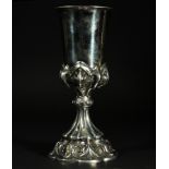 Large French Chalice in sterling silver, late 19th century