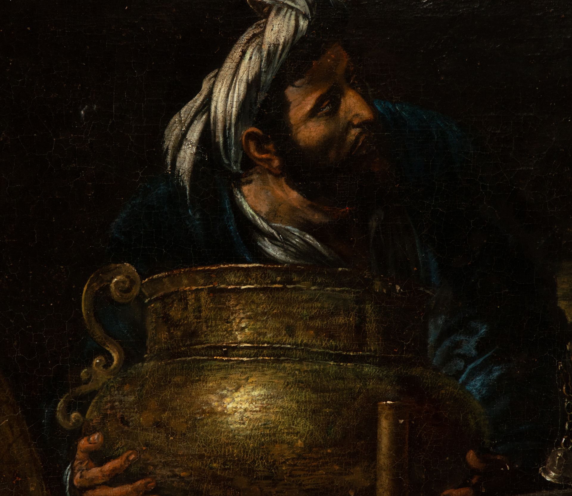 The Pot Sellers, magnificent large still life attributed to Giovanni Battista Recco, Italian school  - Image 3 of 8