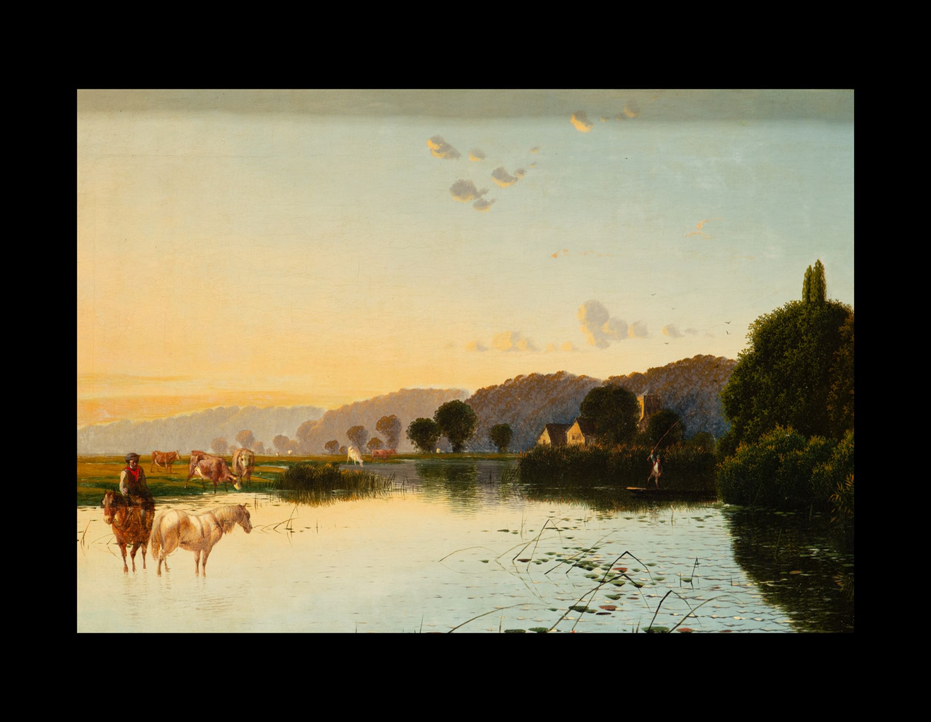 English landscape, 19th century English school, signed and dated Edwin Henry 1845 - Image 2 of 4