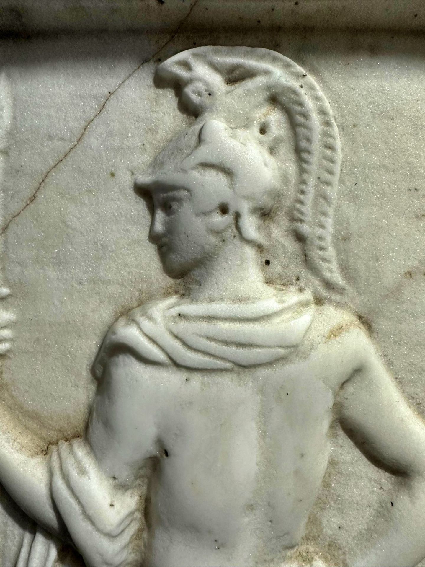 Italian bas-relief in Carrara marble late 19th century - Bild 2 aus 5