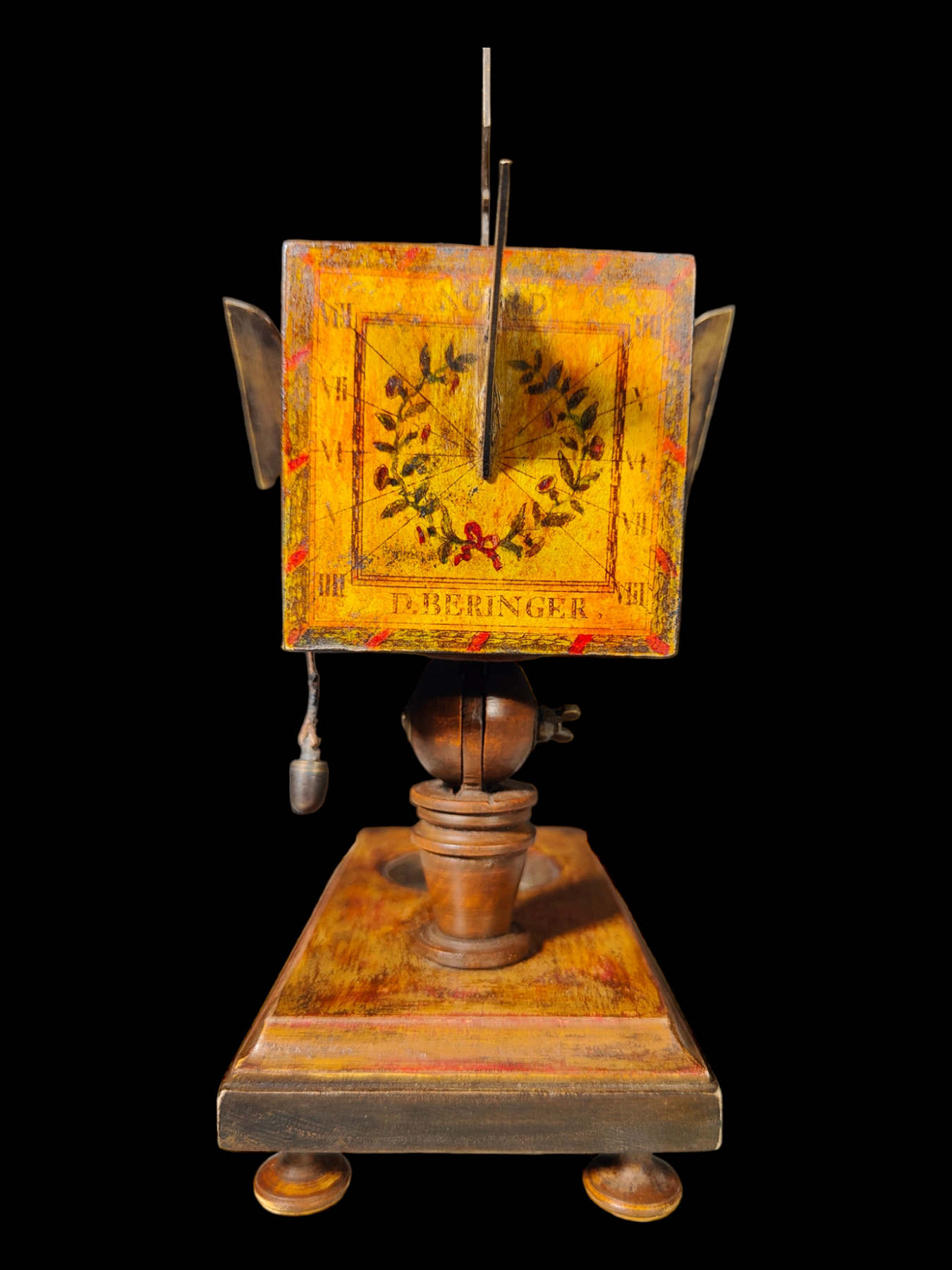 Portable cube sundial David Beringer Ca. 1780–1821, 18th - 19th century - Image 2 of 6