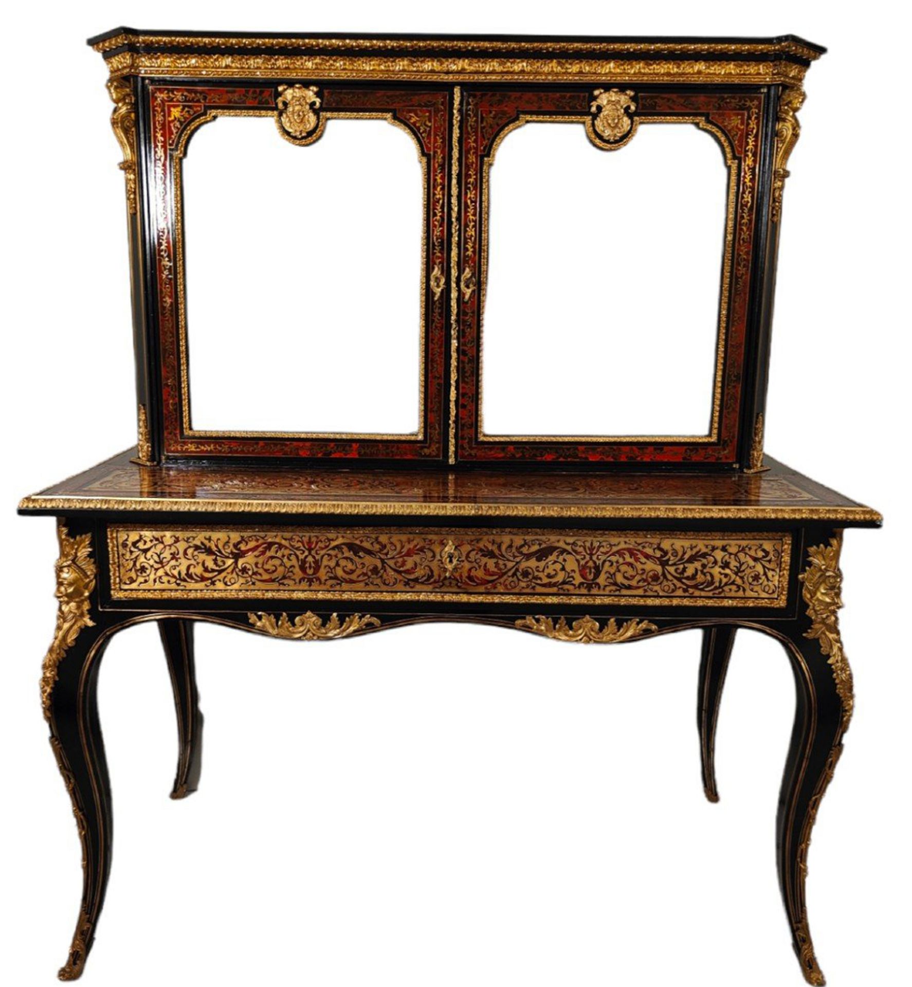 Boulle Bonheur Du Jour cabinet, 19th century