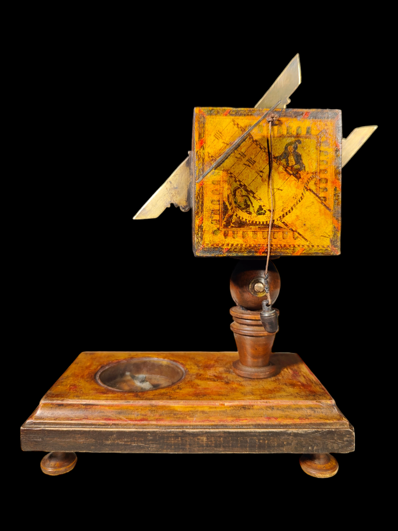 Portable cube sundial David Beringer Ca. 1780–1821, 18th - 19th century - Image 4 of 6