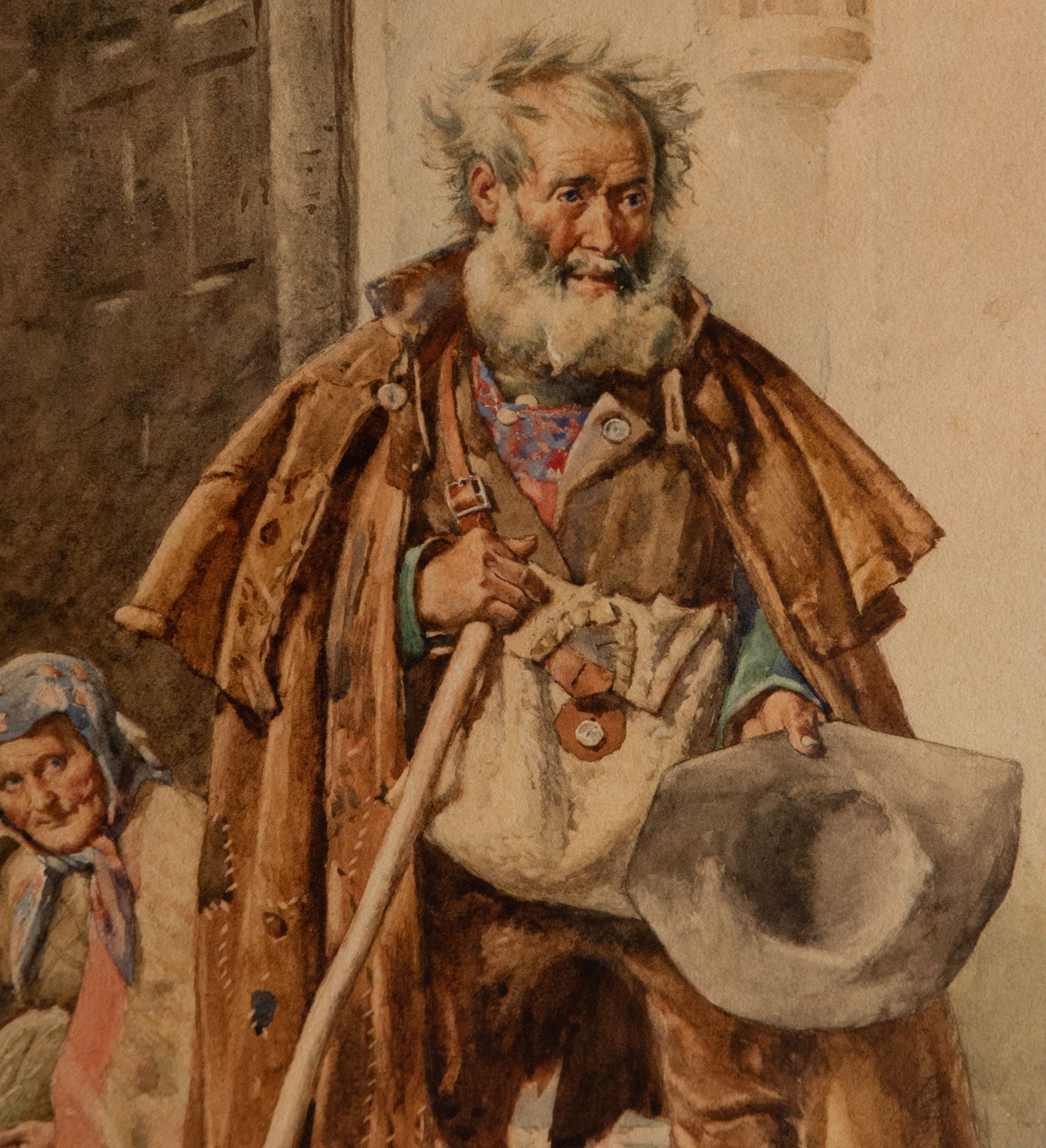 The Beggar of Salamanca, Joaquín Araujo y Ruano (Ciudad Real, 1851 - Madrid, 1894), watercolor on pa - Bild 2 aus 4