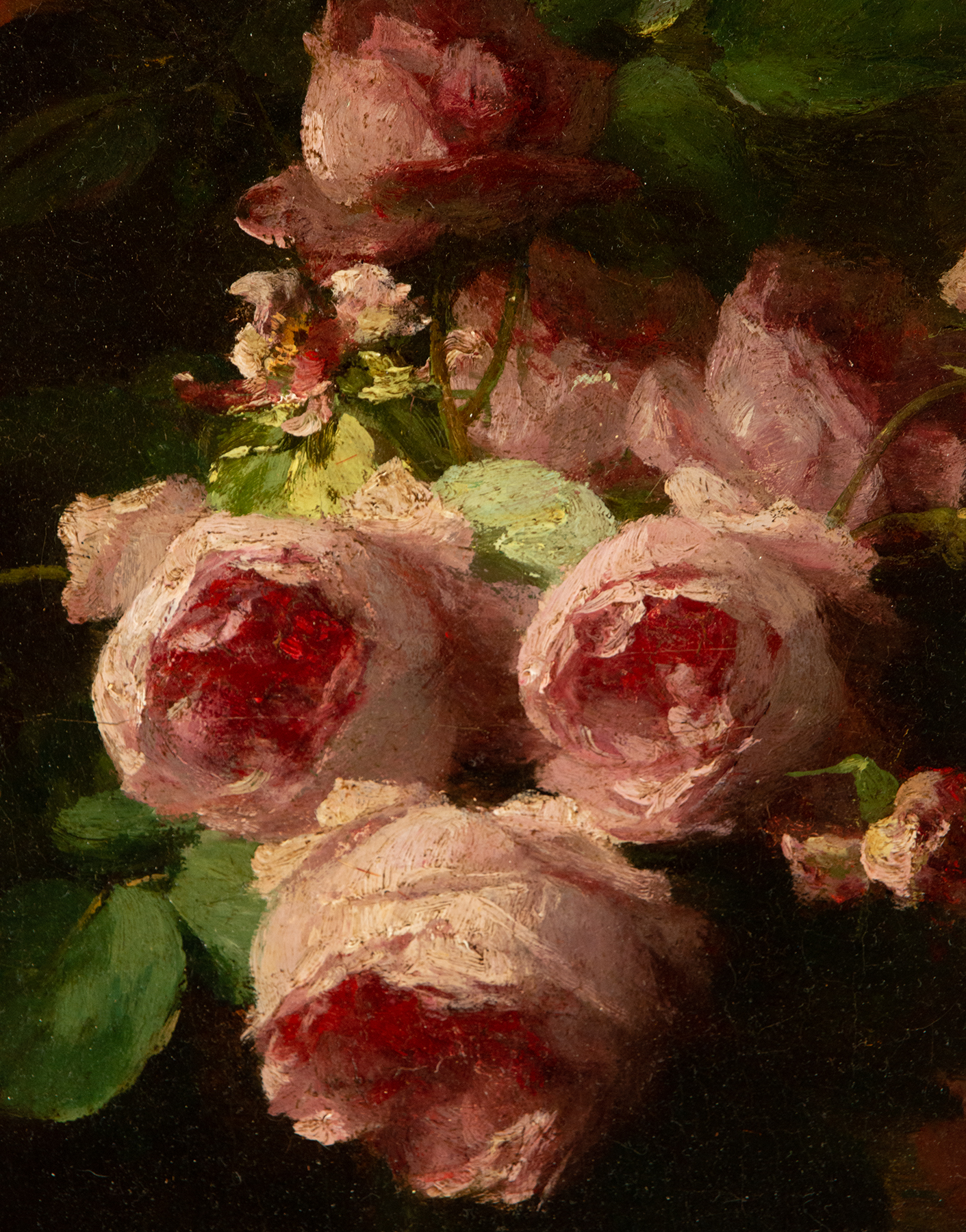 Still Life of Flowers, French school, 19th century, signed lower left corner - Image 3 of 5