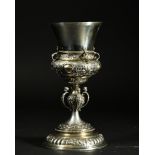 Important Italian Chalice in 800 silver, XIX century