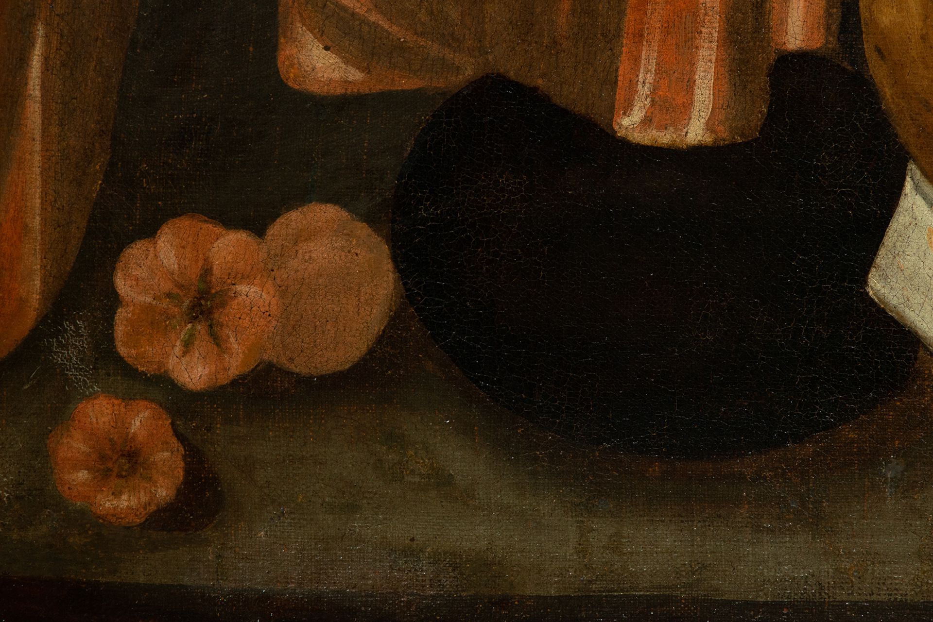 Magnificent Pair of Still Lifes with Summer Fruits and Birds, attributed to Blas de Ledesma, Spanish - Image 10 of 12