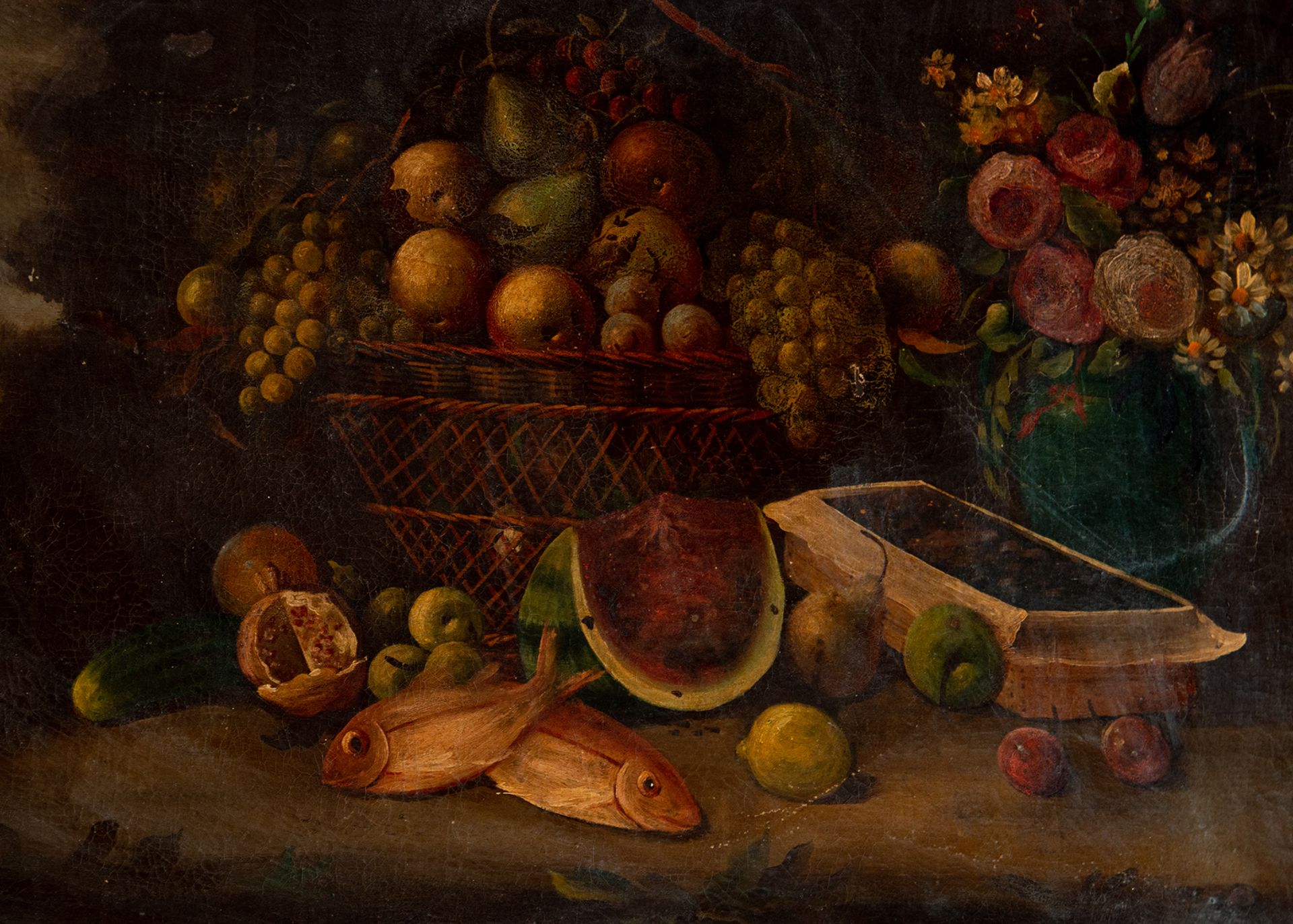 Still Life of Fruit with Lobster, 18th century Italian school - Bild 2 aus 6