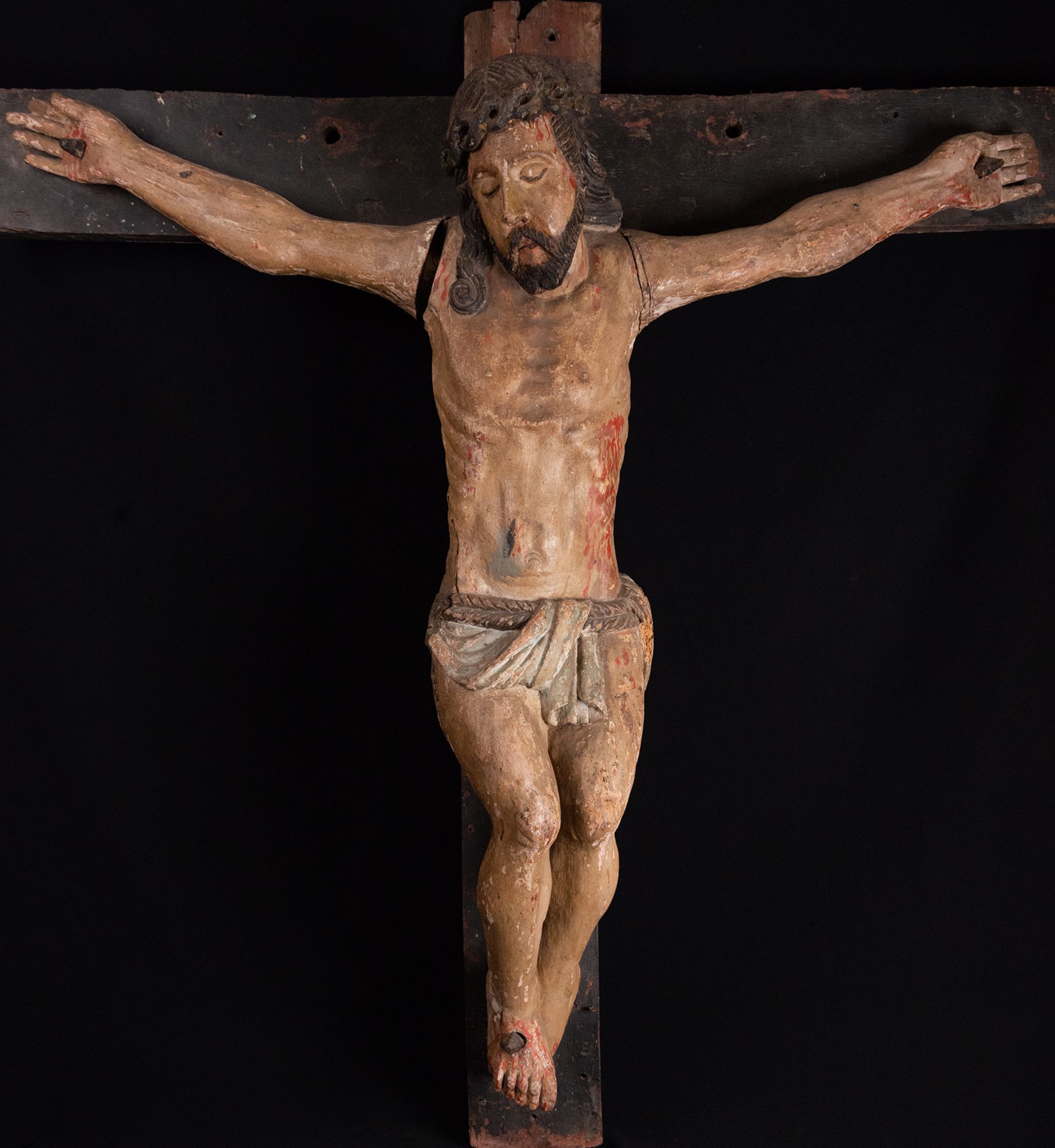 Great Colonial Christ of Puebla from the 17th century, Mexico, New Spanish work inspired by the mode - Image 2 of 6