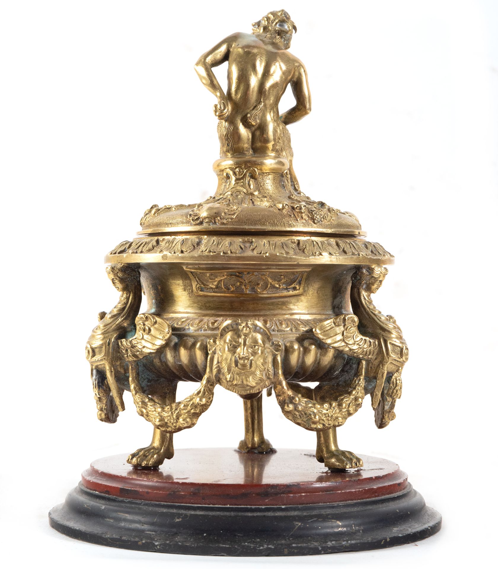 Elegant French Empire mercury-gilt bronze censer, French work from the Napoleon III period - Image 4 of 4