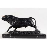 Bull bronze, 20th century, signed and serialized