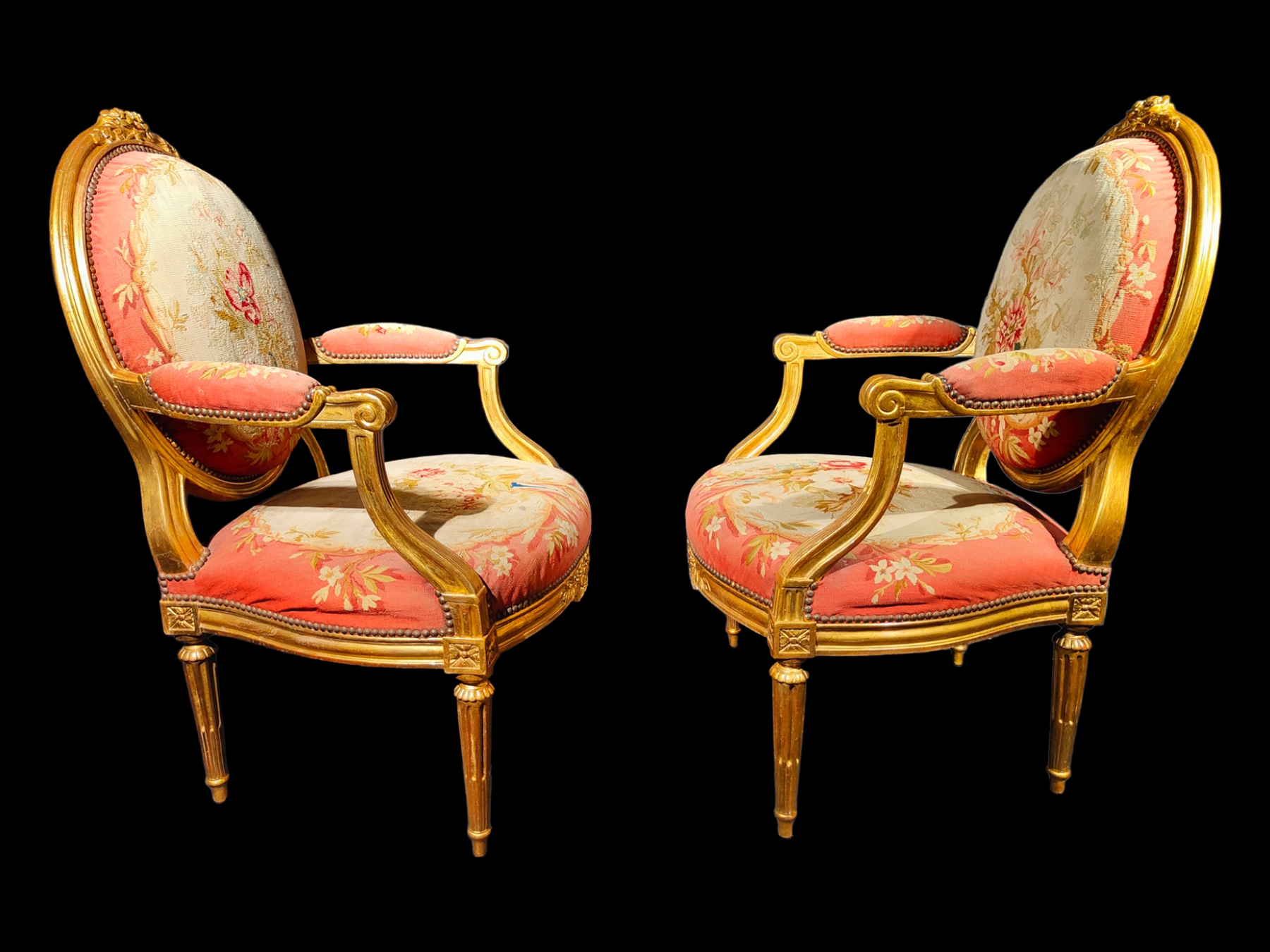 Important 18th century French chairs signed Claude Chevigny, circa 1775-80 - Image 5 of 7