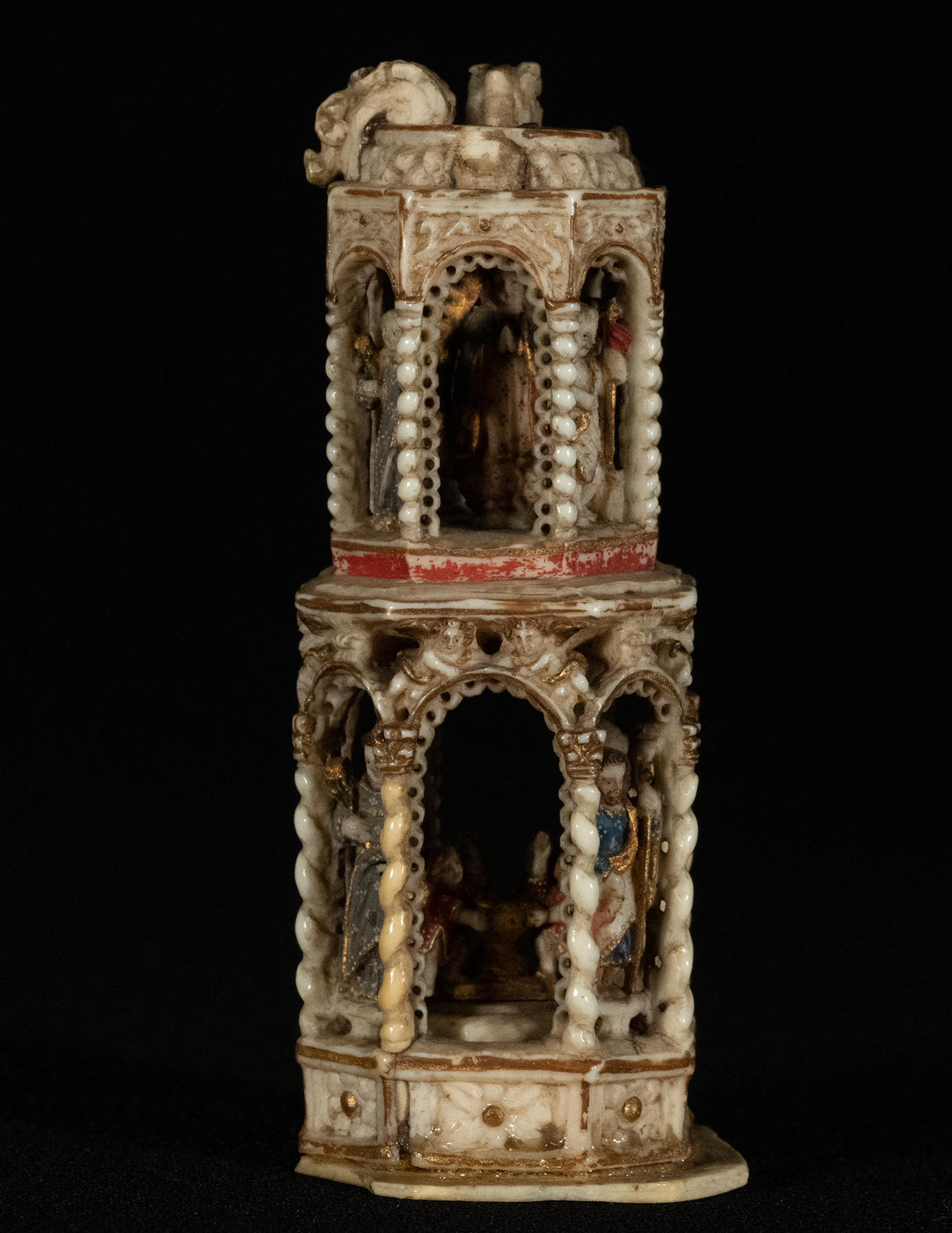 Rare ivory miniature of exceptional quality and detail, Hispano Philippine work for the Mexican mark - Image 4 of 7