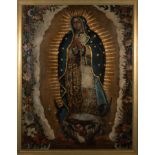 Large and fine Cuzco version of the Virgin of Guadalupe, Cuzco colonial school of the 17th C