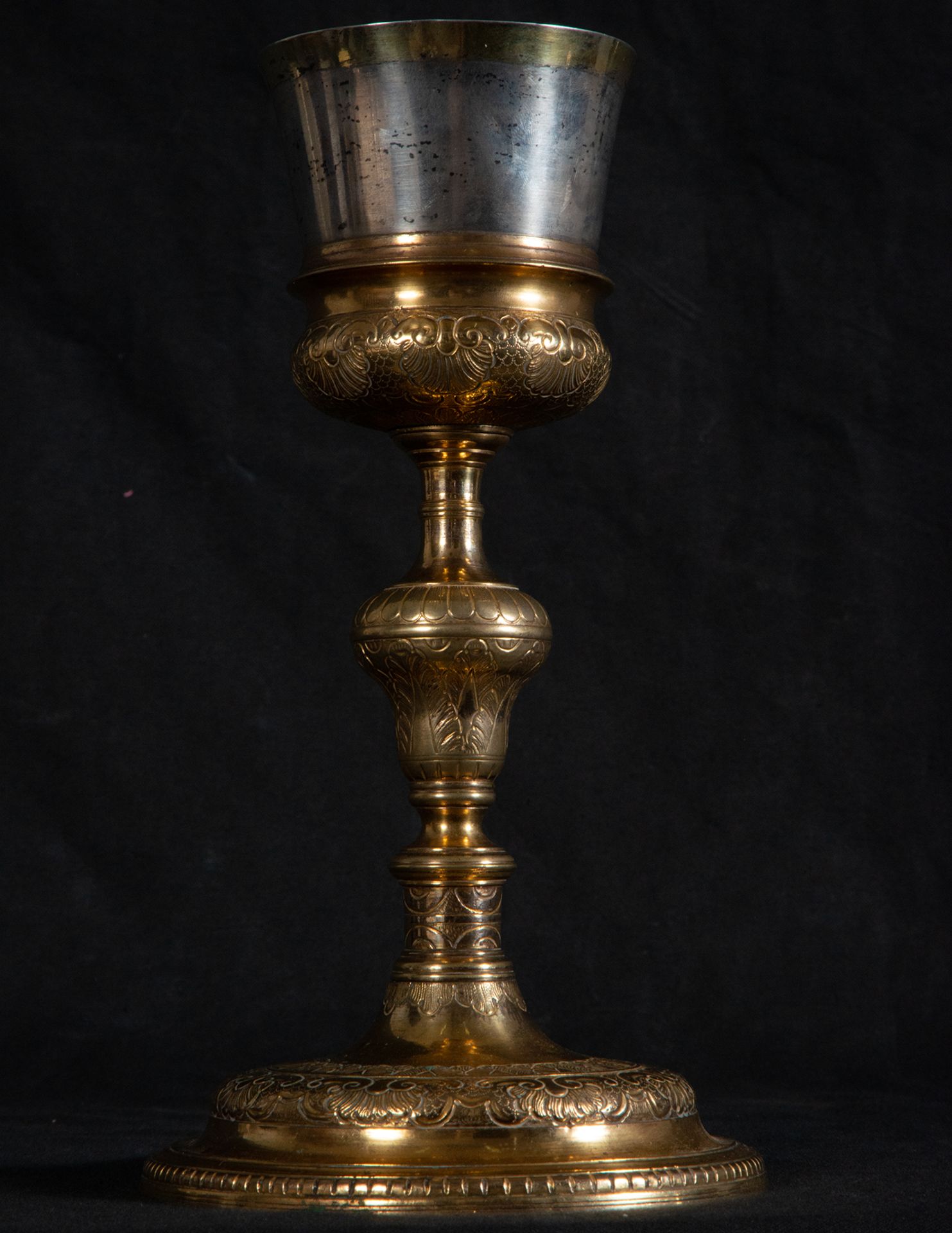 Chalice in silver gilt, 17th century