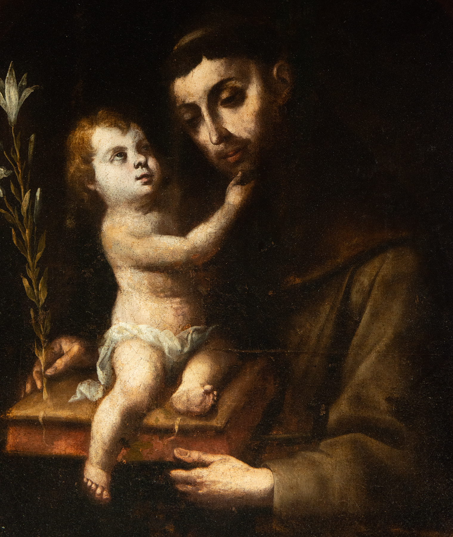 San Antonio de Padua with the Child, Andalusian school of the 17th century - Image 2 of 6