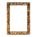 Italian Baroque frame in relief of acanthus leaves gilded with gold leaf, 18th century