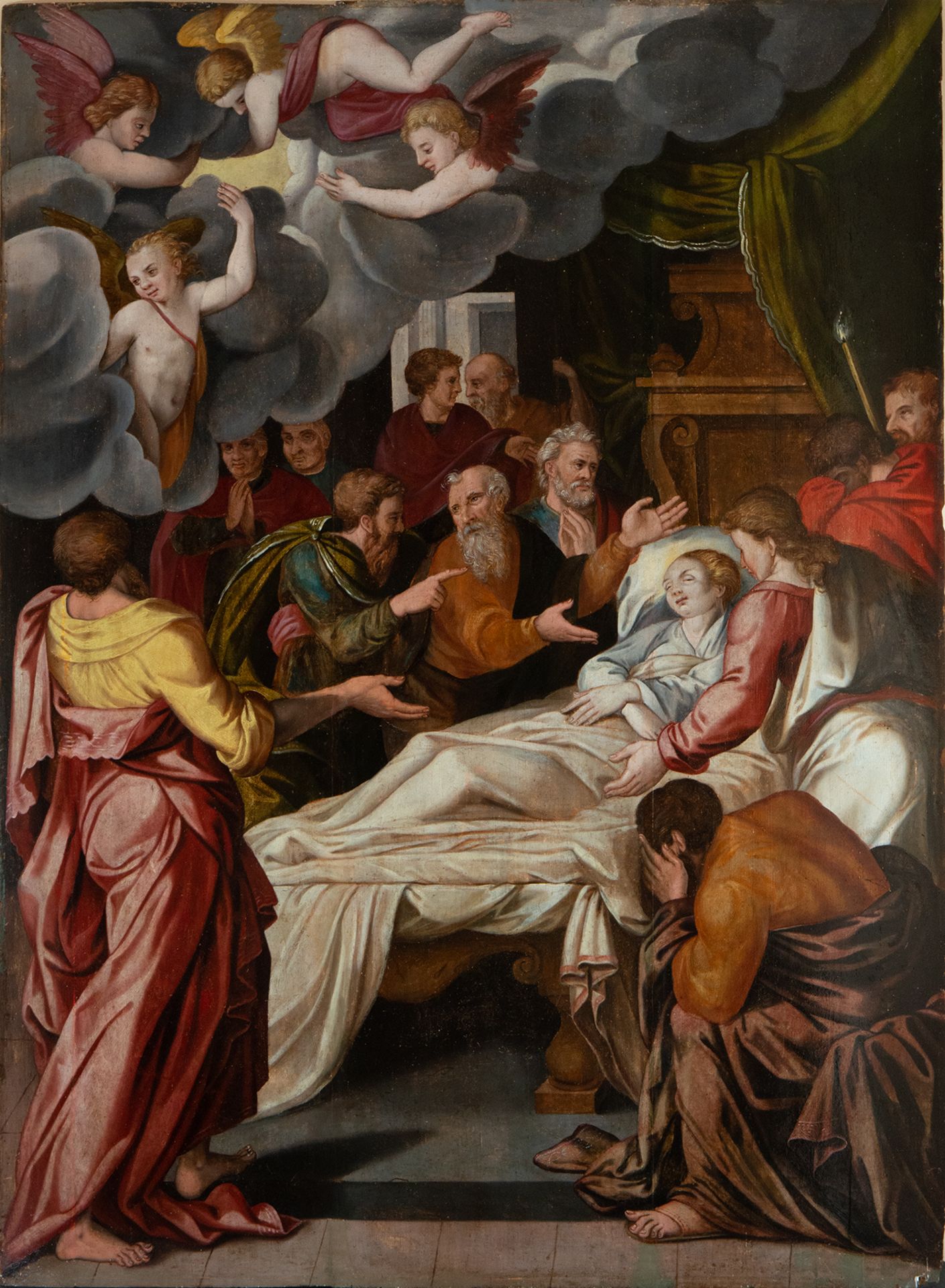 The Death of Mary, oil on panel, 16th century Italian Mannerist school