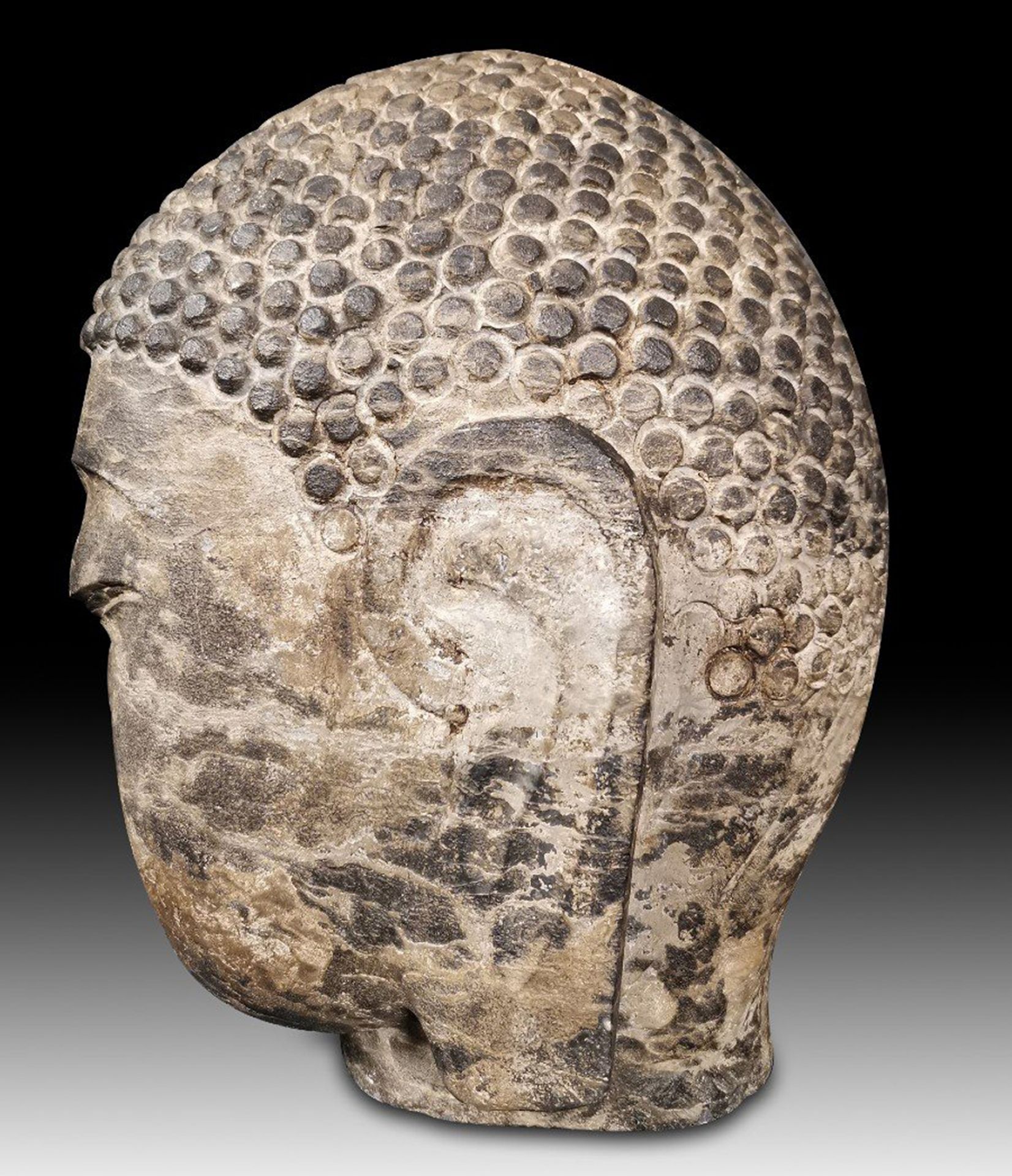 Large Burmese Buddha Head, 19th century - Image 2 of 3