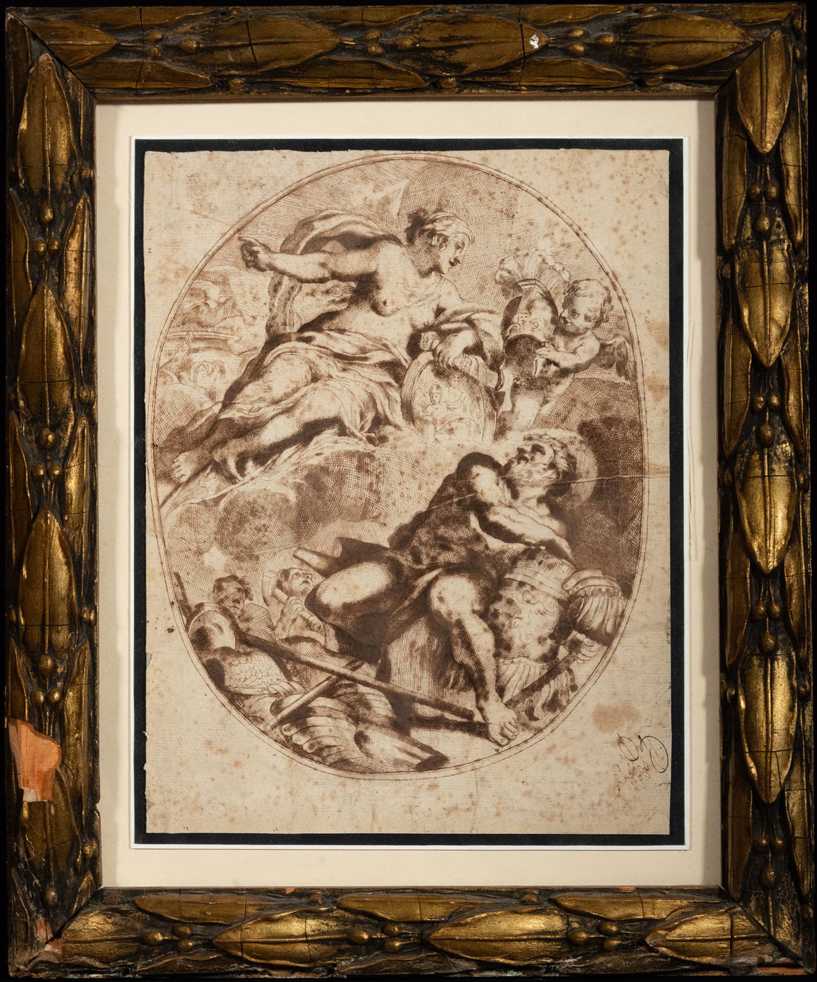 Pietro da Cortona (Cortona, November 1, 1596-Rome, May 16, 1669), Marte and Rea Silvia, signed