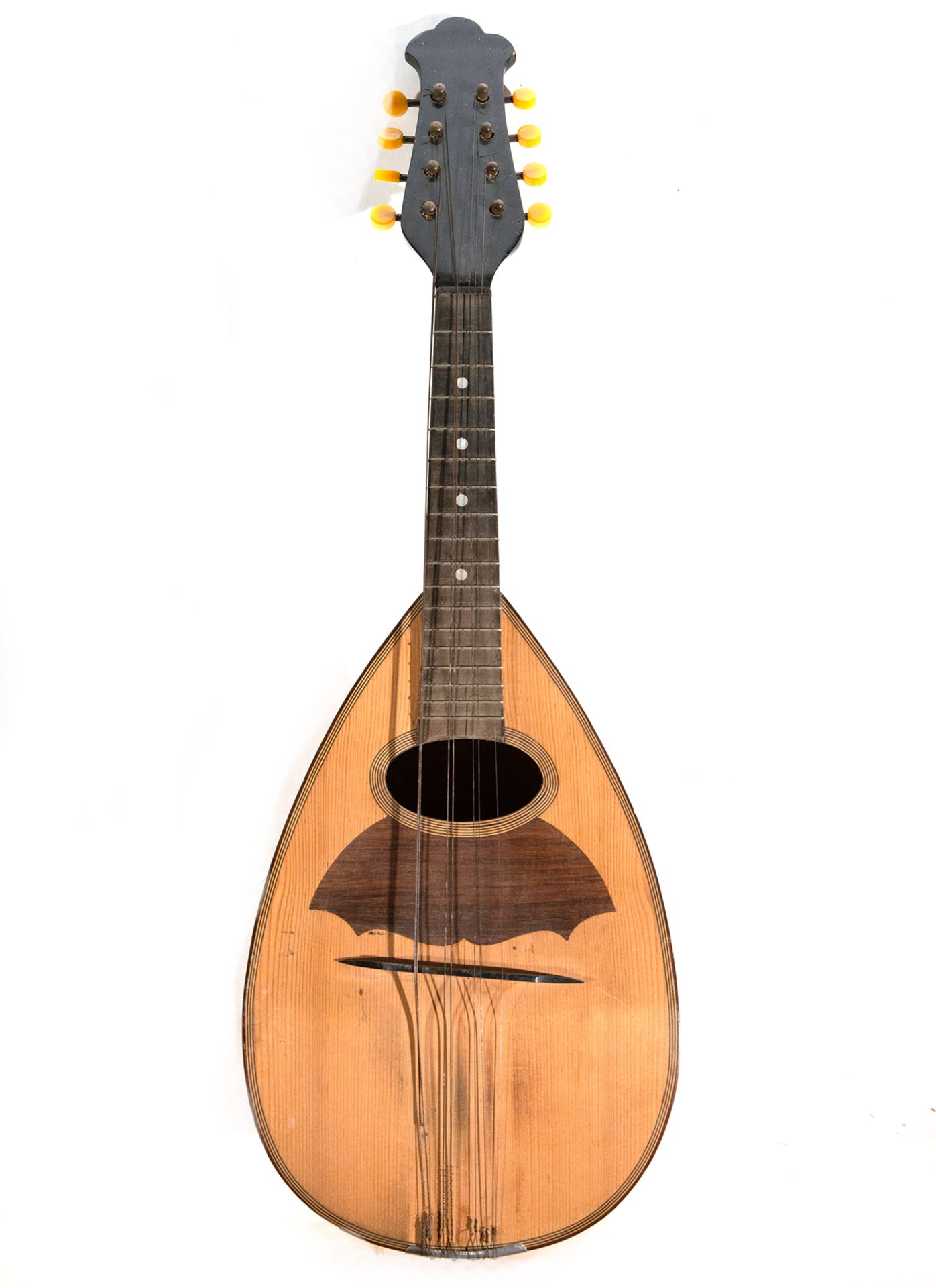 Mandolin in fruit and rosewood marquetry, 19th - 20th century