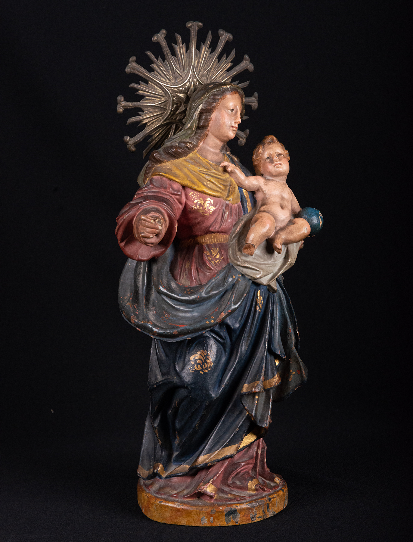 Madonna with Child, 18th century Catalan school - Image 4 of 4