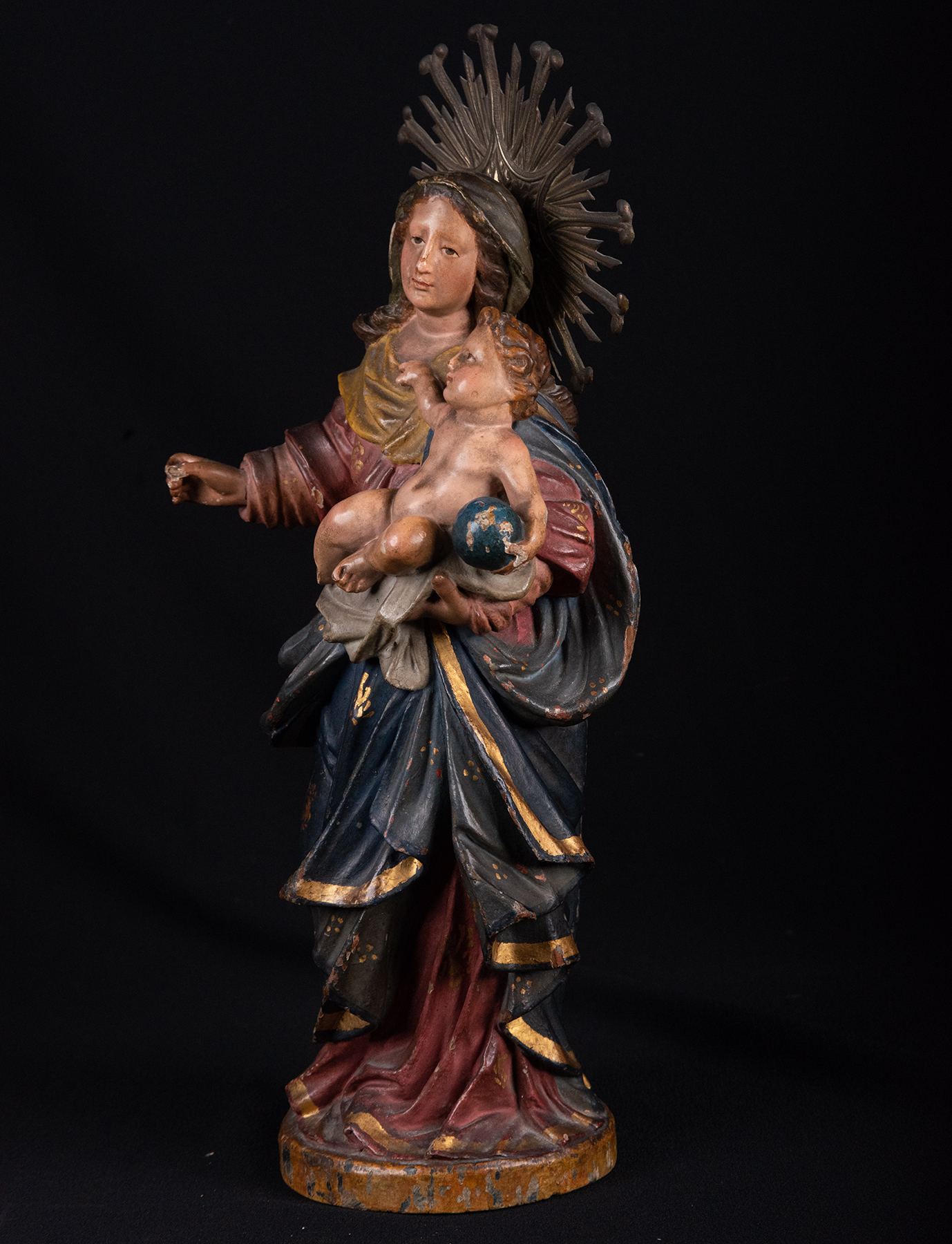 Madonna with Child, 18th century Catalan school - Image 3 of 4