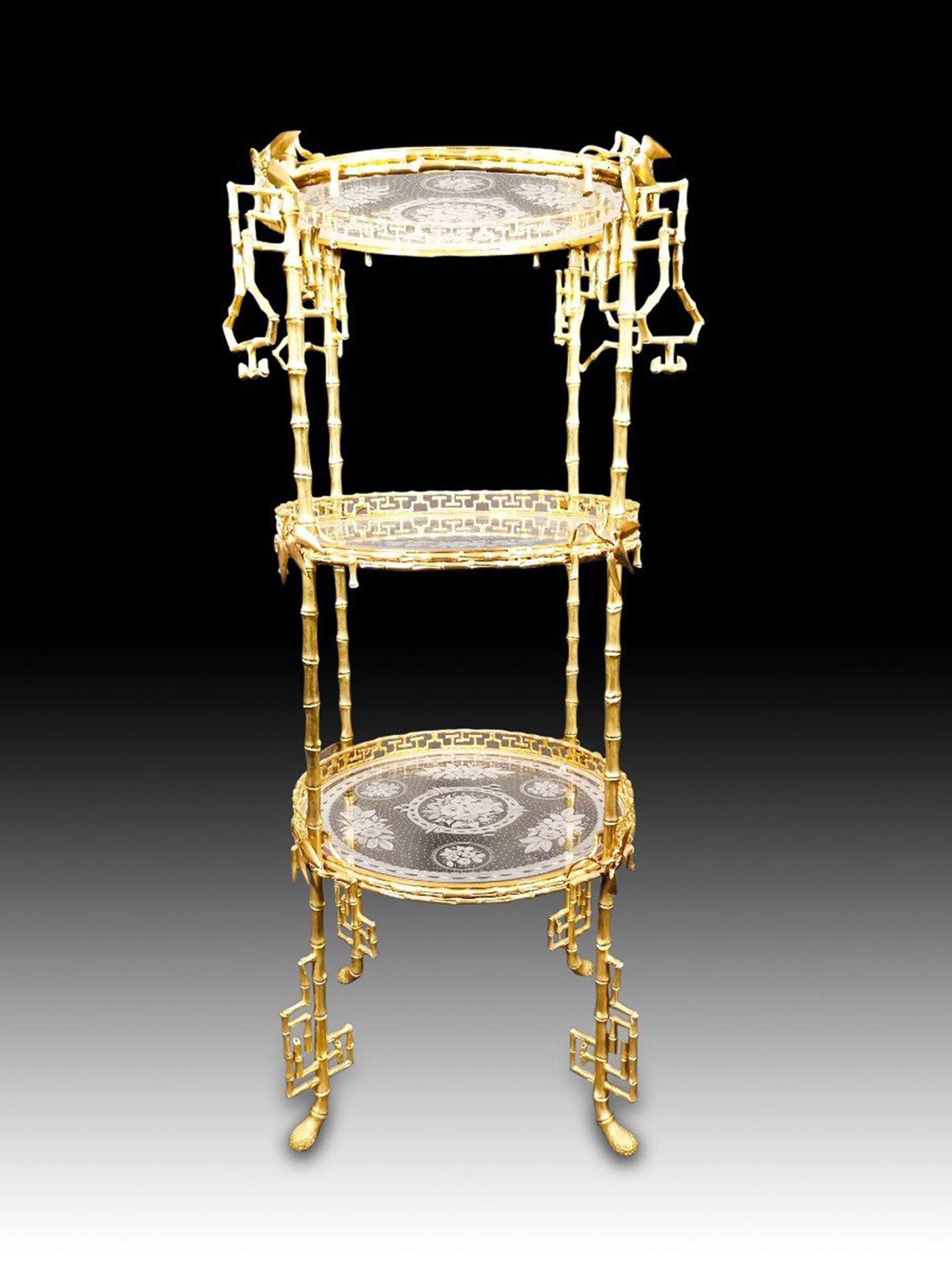 Exceptional 19th century Japonism side table ALPHONSE GIROUX, France, 19th century