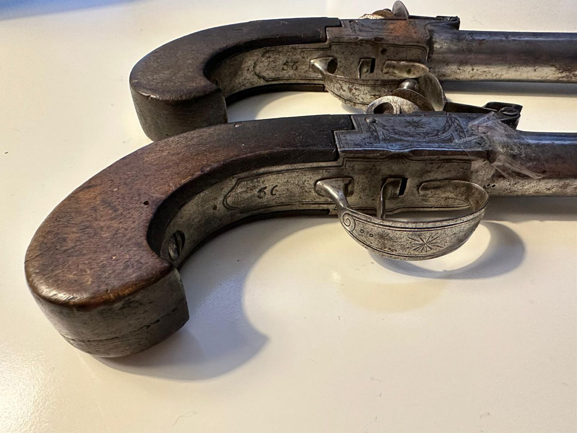 Pair of European Traveling Pistols, from the first half of the 19th century - Bild 2 aus 4