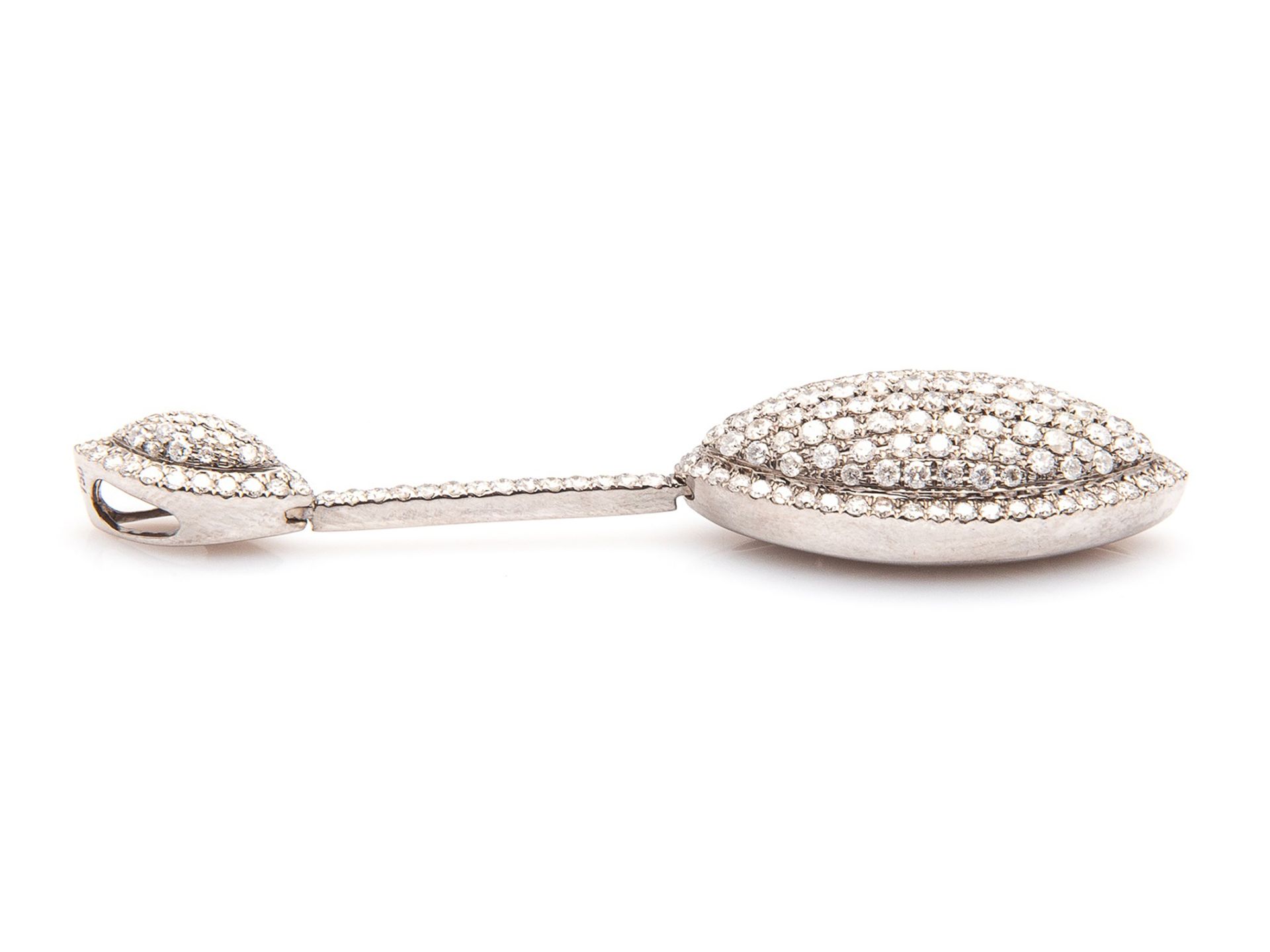 Distinguished pendant for Lady in 18k white gold with 3 ct of brilliant cut diamonds in total - Image 7 of 9