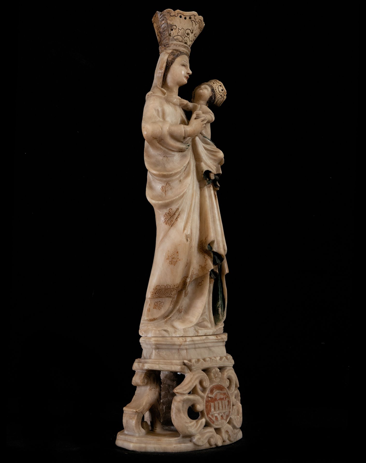 Madonna of Trapani, alabaster sculpture, 17th century Italian school - Image 4 of 5