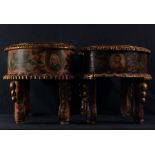 Pair of auxiliary tables, colonial work from New Spain of the 18th century, Viceroyalty of New Spain