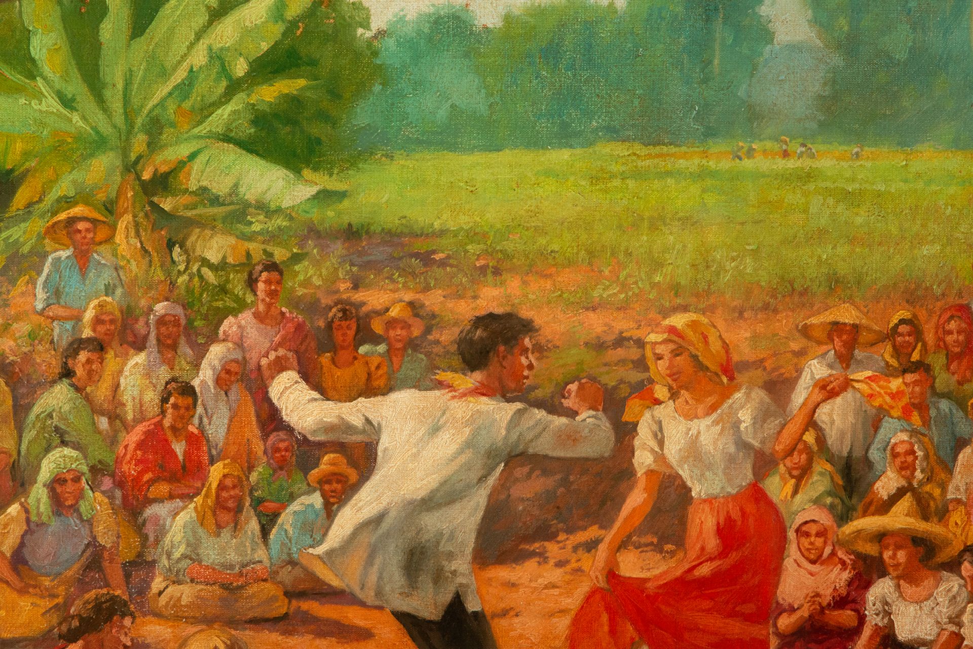 STAR LOT - Large and fine "Filipino Custom Scene", Fernando Amorsolo Cueto (San Fernando de Paco, Ma - Image 3 of 11