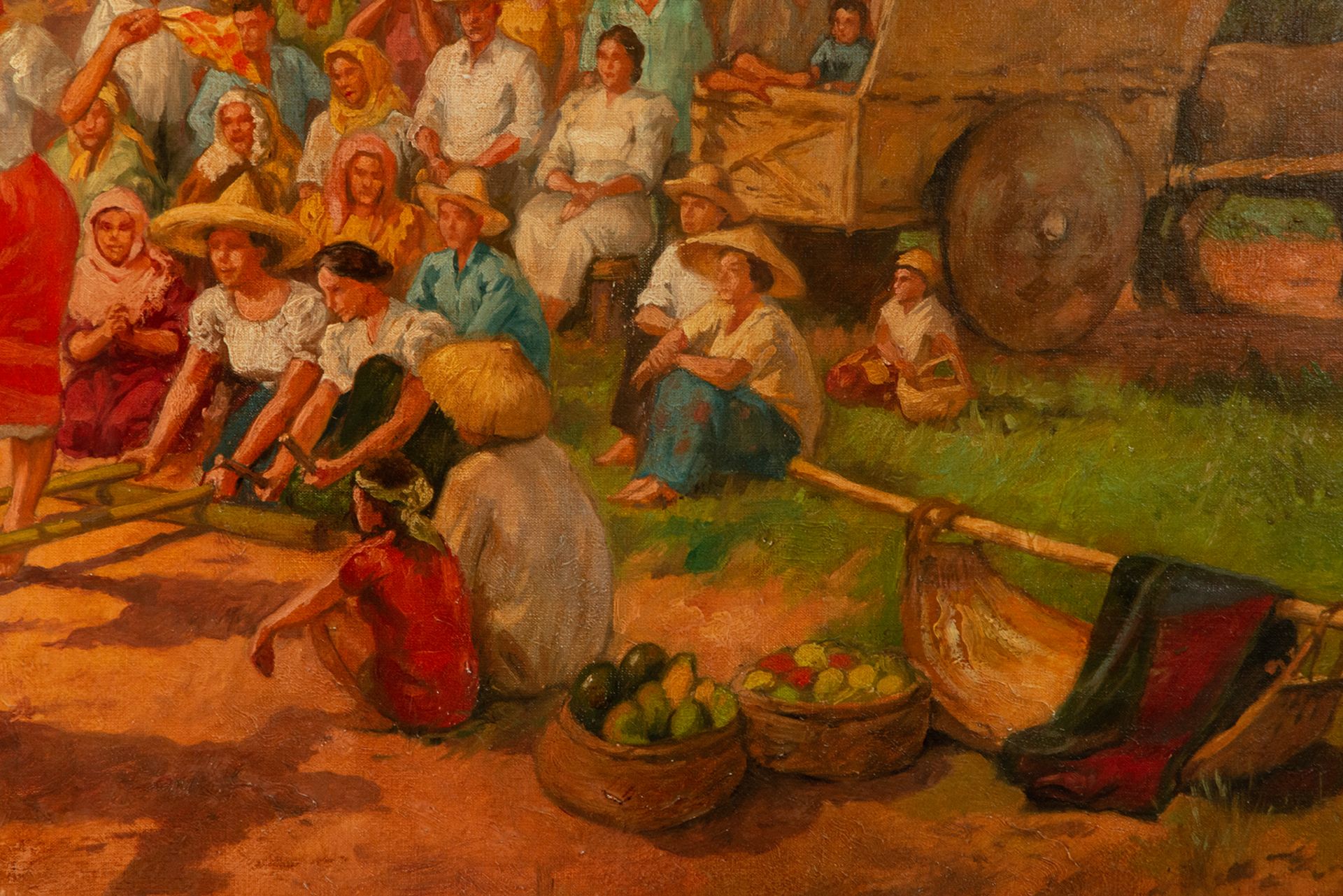 STAR LOT - Large and fine "Filipino Custom Scene", Fernando Amorsolo Cueto (San Fernando de Paco, Ma - Image 4 of 11