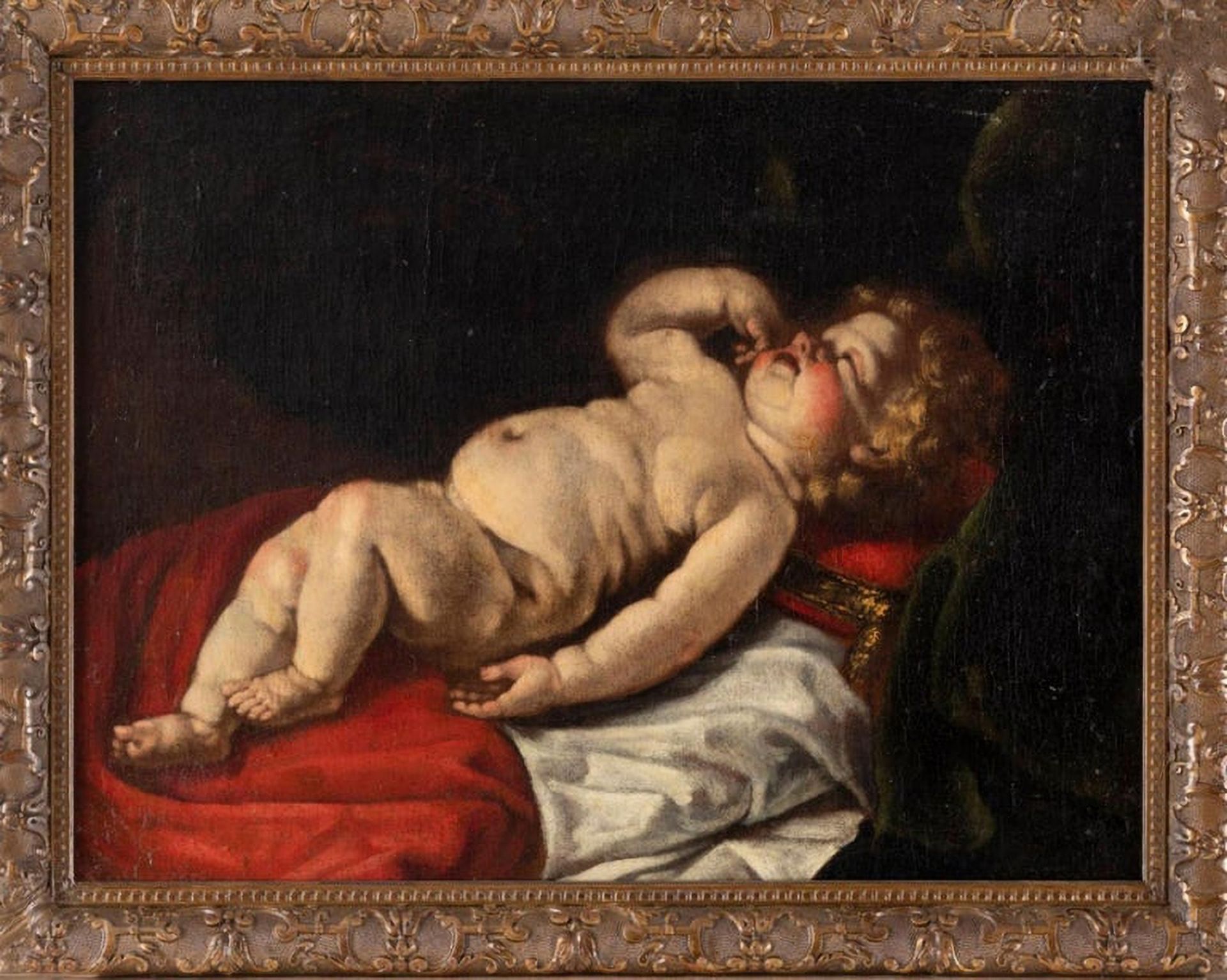 Luigi Miradori, Italy, around 1600 - around 1657 "Infant Jesus Asleep" 17th century