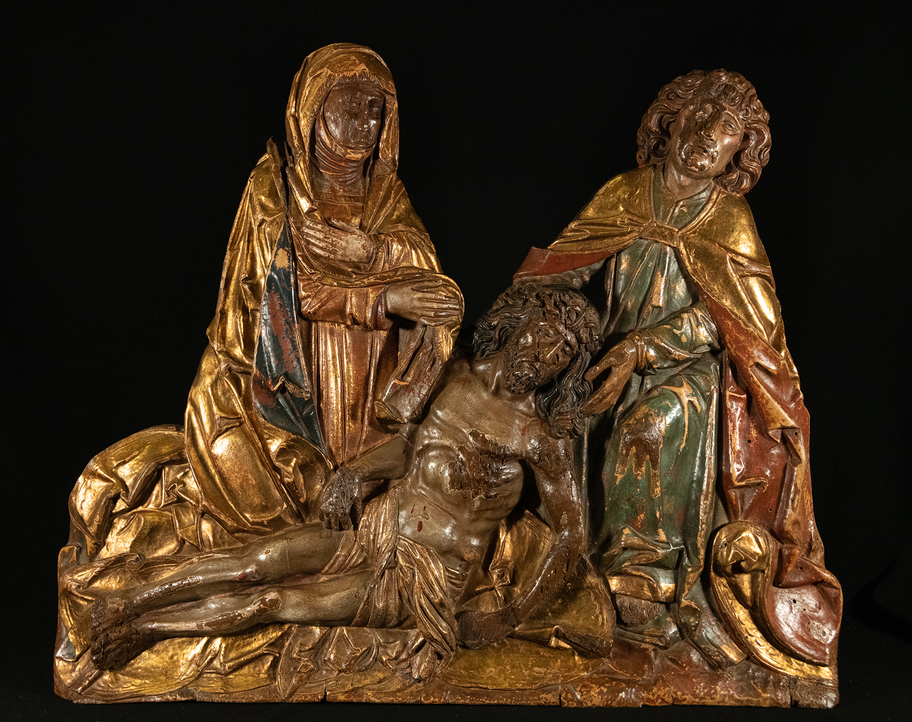 Important Gothic Group depicting the Descent of Christ, South Germany