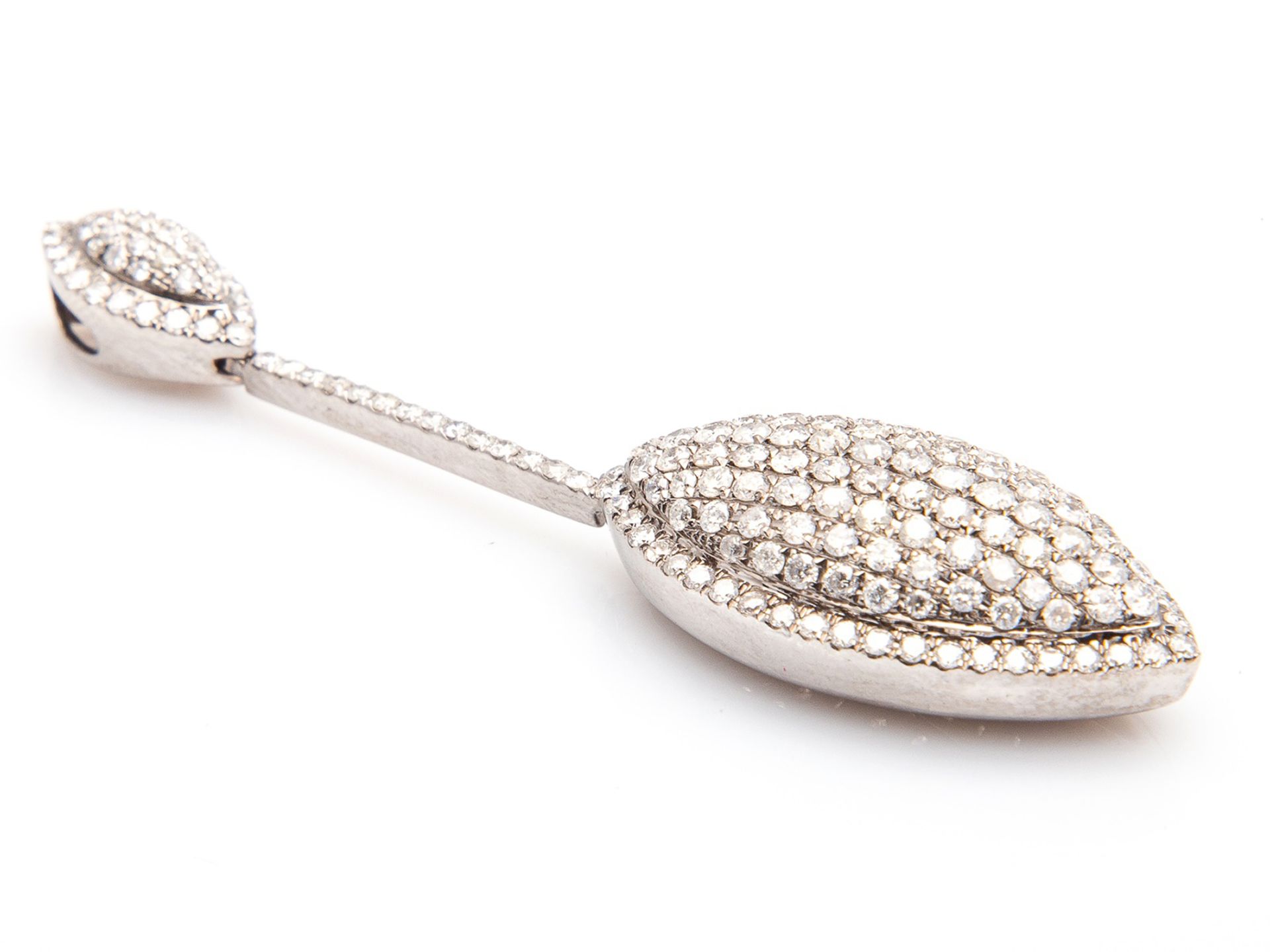 Distinguished pendant for Lady in 18k white gold with 3 ct of brilliant cut diamonds in total - Image 5 of 9
