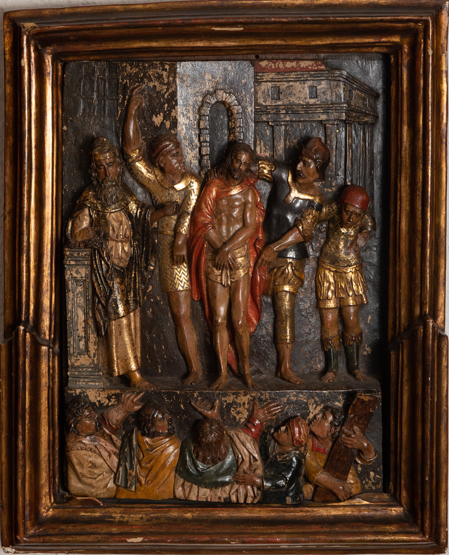 Important relief of The Arrest of Christ, Late Gothic school from the second half of the 15th centur