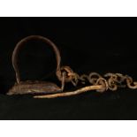 Rare Rack for slave or prisoner condemned to row on ships with nail. 17th century