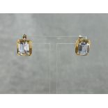 18k gold and topaz earrings